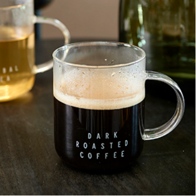 Dark Roasted Coffee Glass