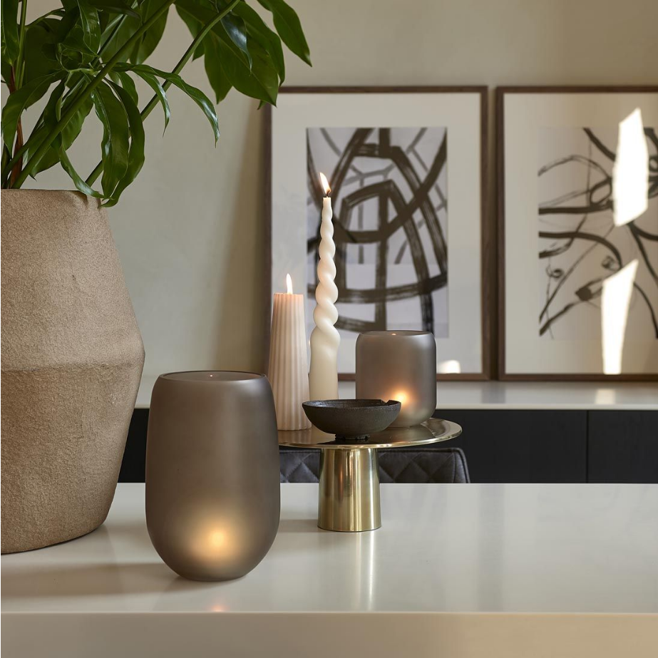 Cone Ridged Candle flax 7x20