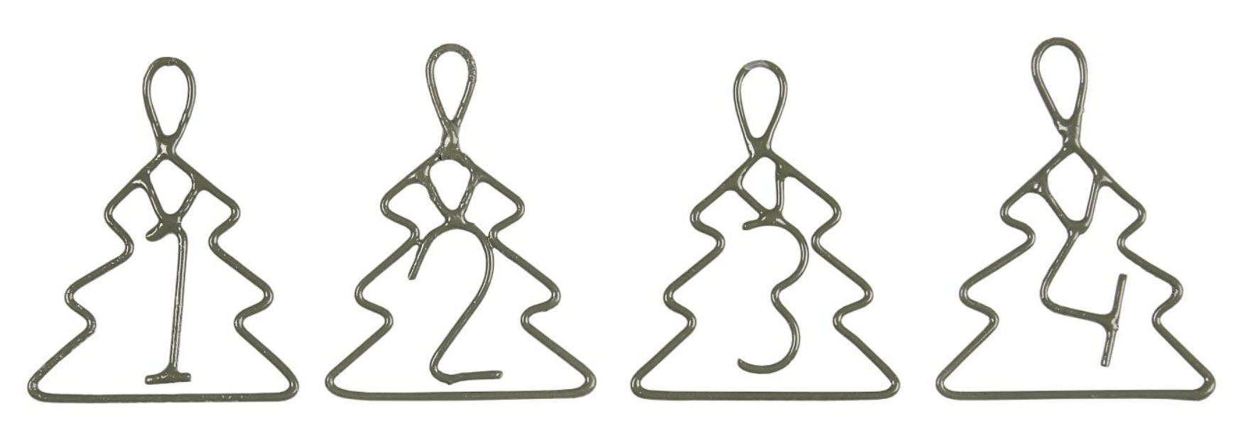 Anhänger 1-4 Tannenbaum
