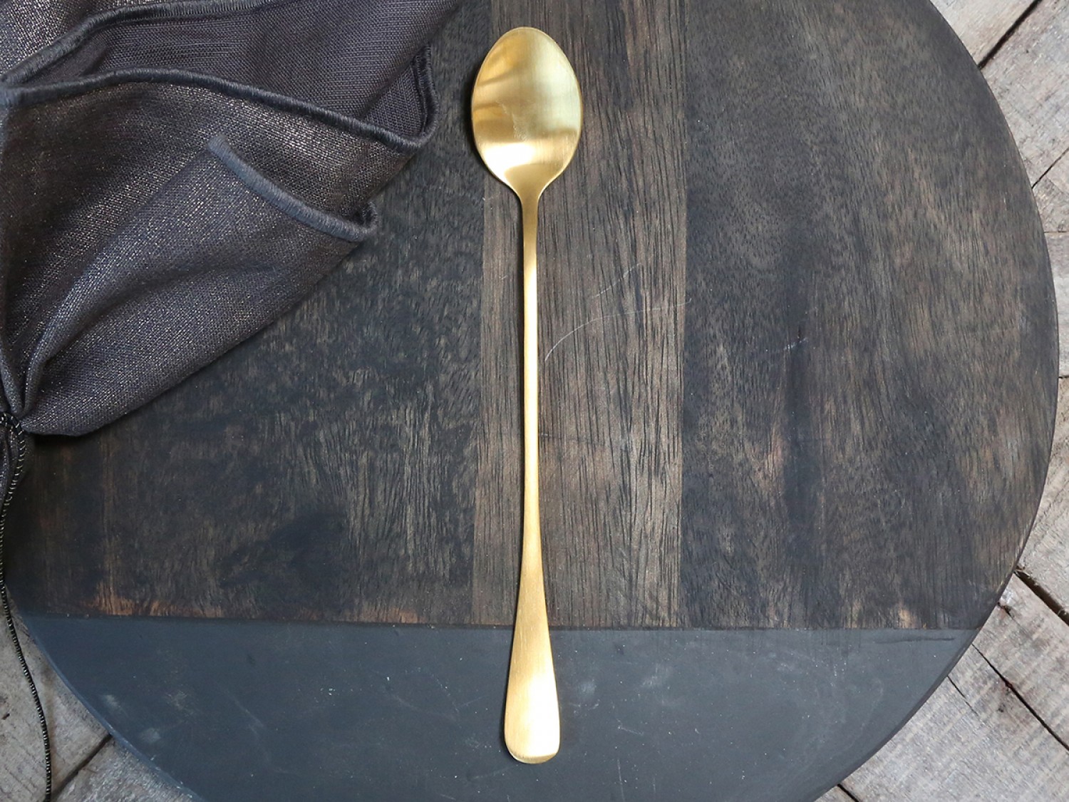 Chic Antique Nordique Gold  Lattelöffel Shabby Vintage