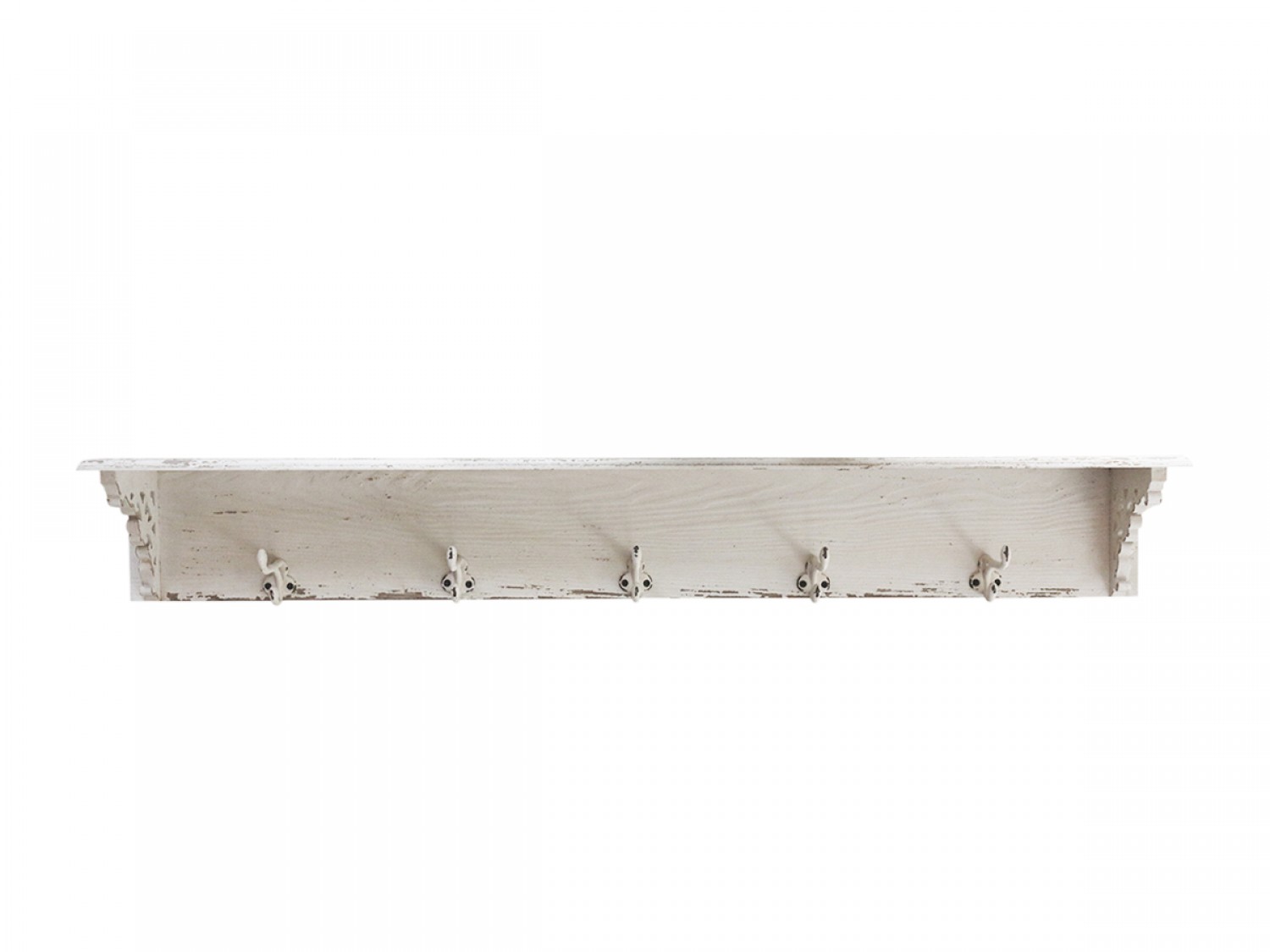 Gardarobenleiste mit Seitendekor u 5 Haken
