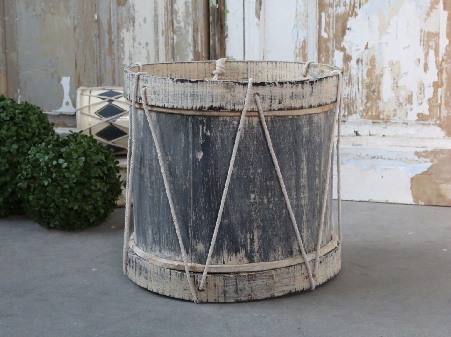 Vintage Trommel Leder handgemacht