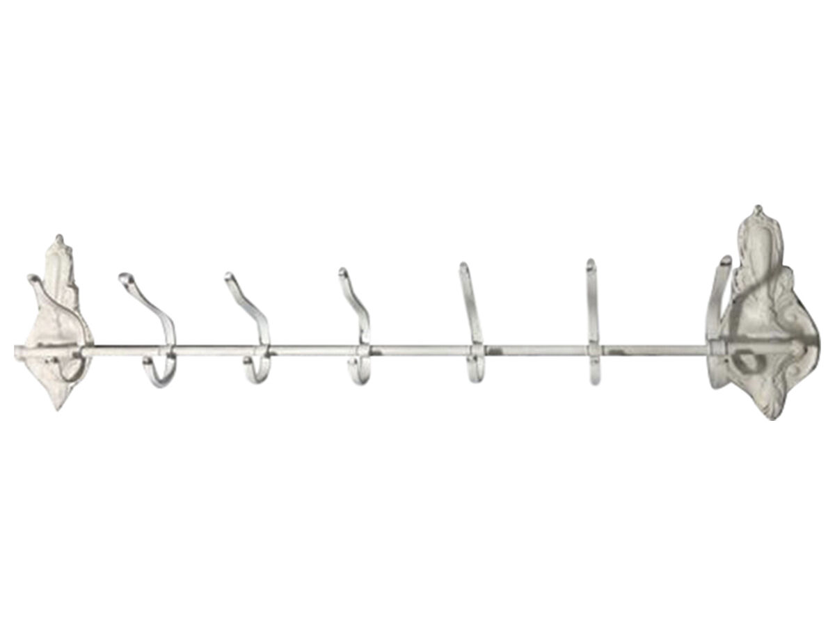 Kleiderleiste antik weiß 25x104