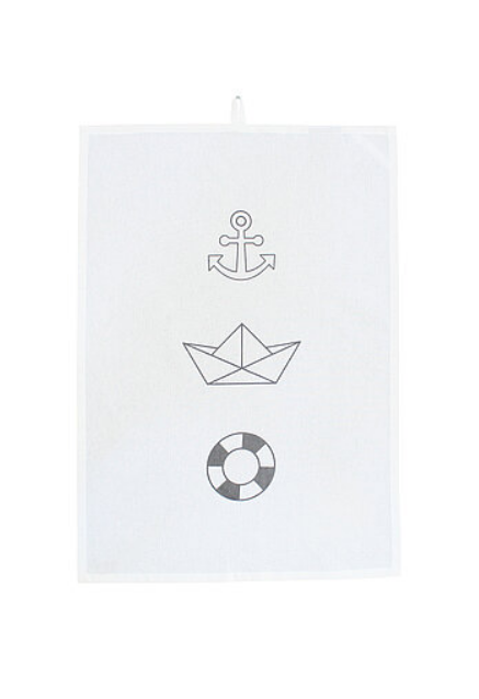 Tea Towel, Rescue of the sea White