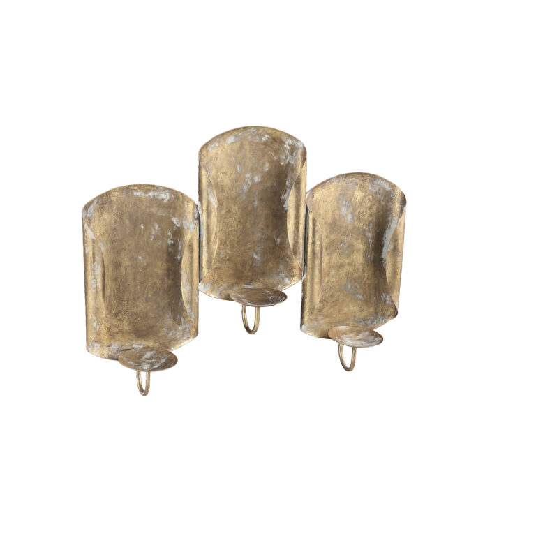 Lizza Gold metal simple wall candleholder