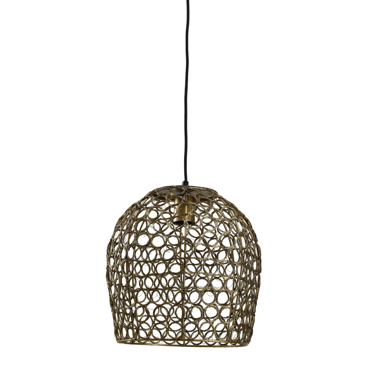 Rustin Gold metal hanging lamp wired circles