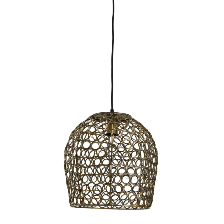 Rustin Gold metal hanging lamp wired circles