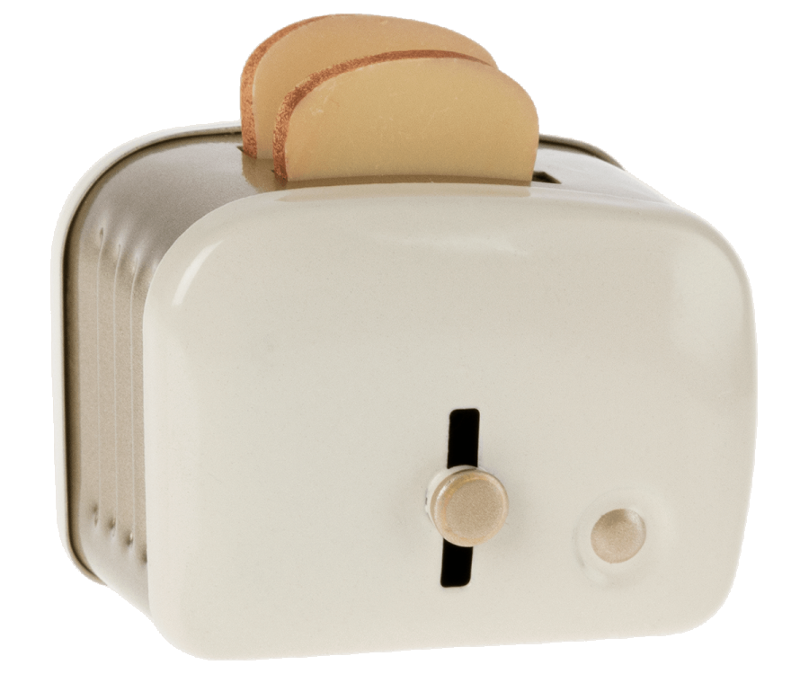 Miniatur Toaster & Brot -Weiß