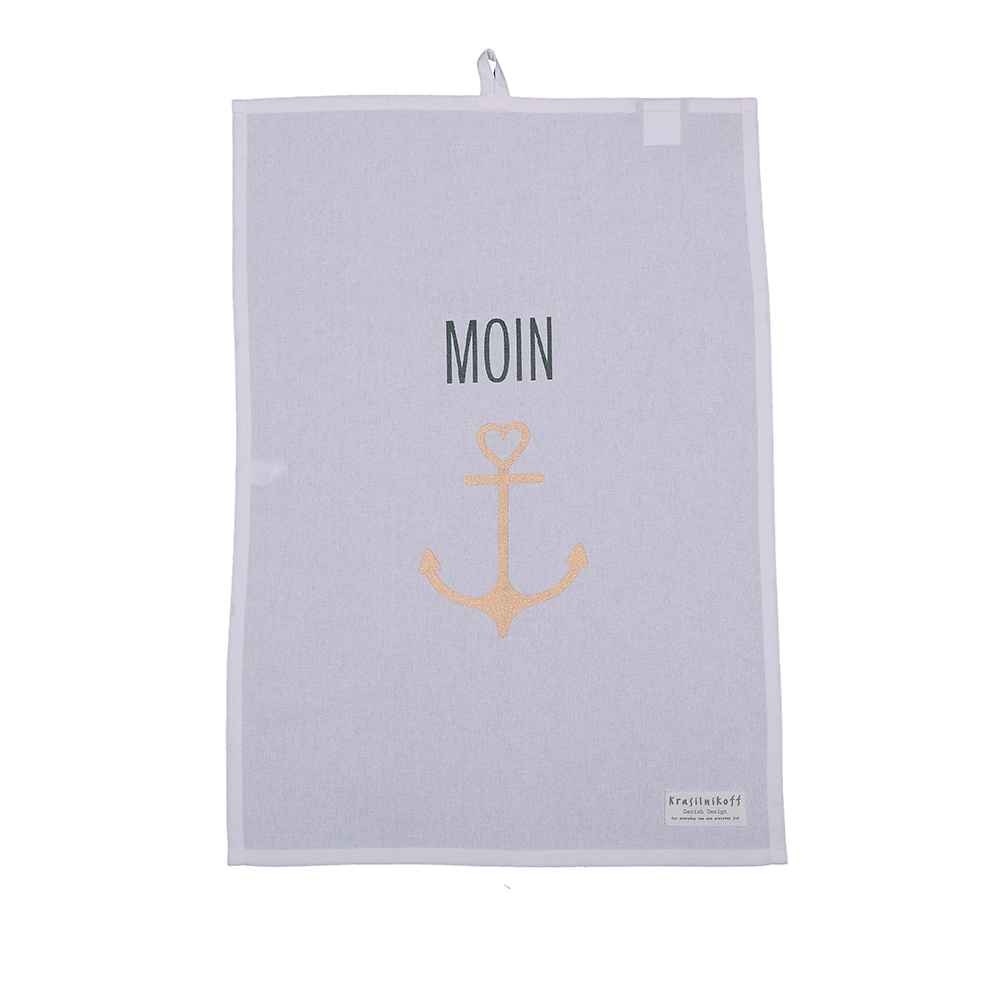 Tea towel, Moin, White