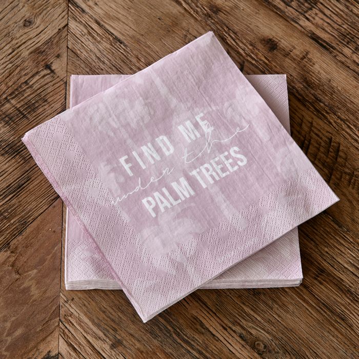 Paper Napkin Under The Palm Trees