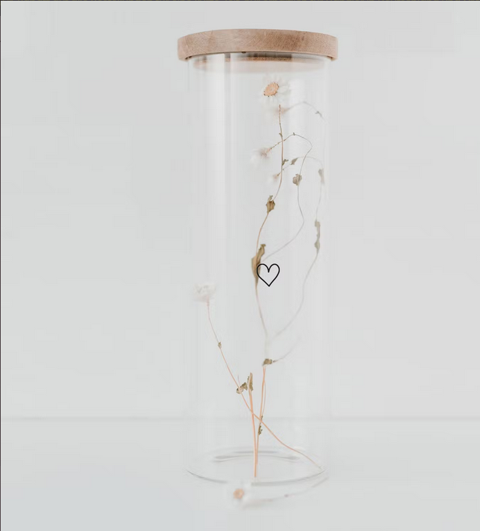 Vorratsglas Herz schwarz 30cm