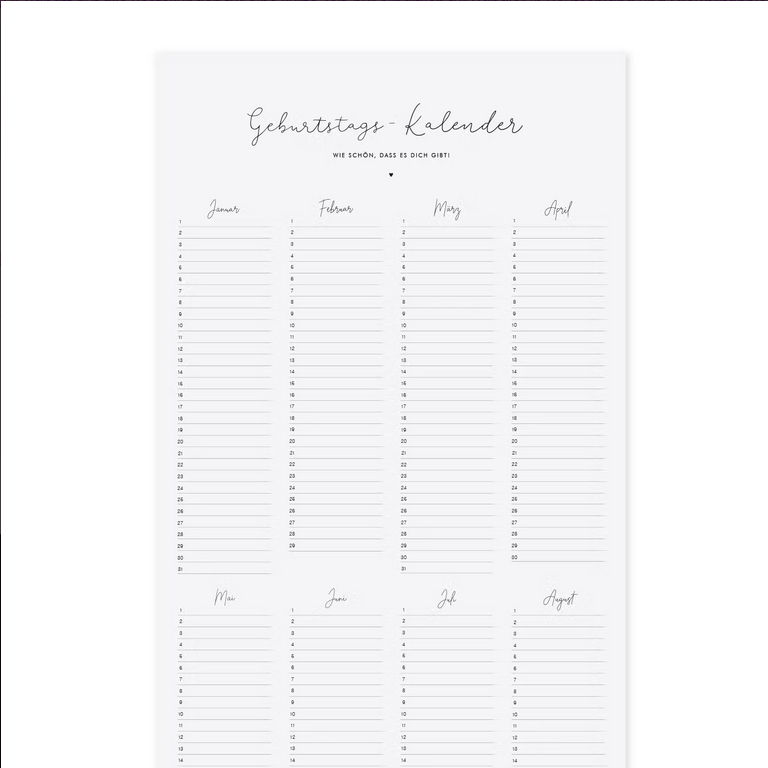 Geburtstagskalender