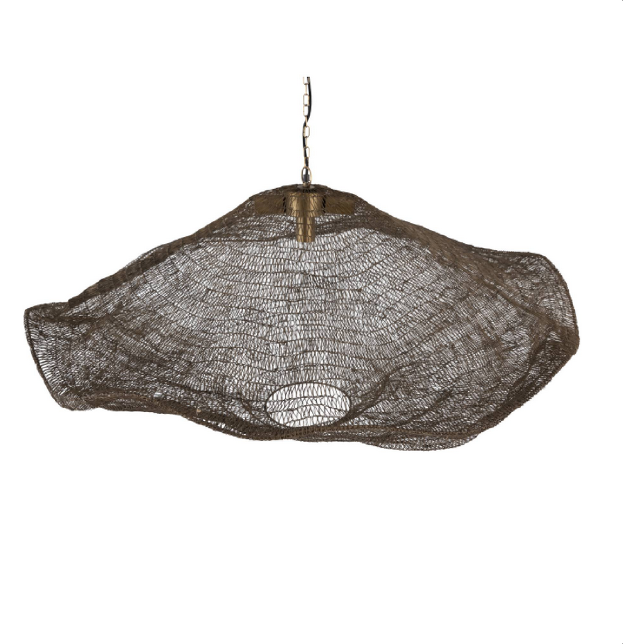 Lailaa Brass iron ceiling lamp wavy L