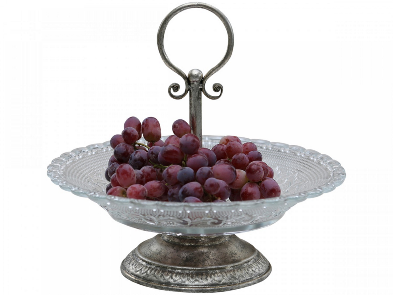 Etagere mit 1 Glasschüssel H 32 cm