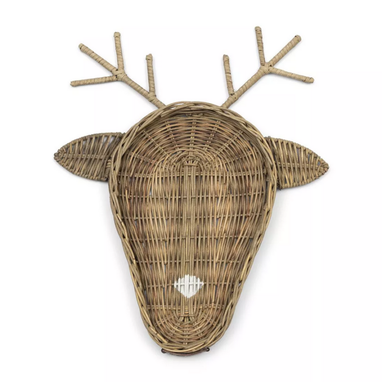 Tablett Rustic Rattan Reindeer
