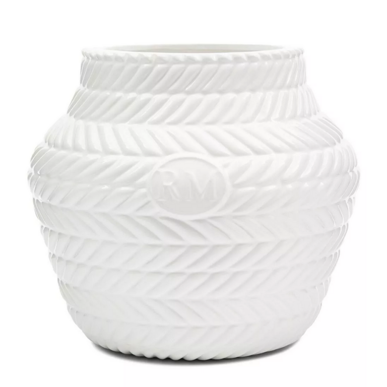 Vase RM Paloma Braided Vase mit Flechtstruktur Porzellan