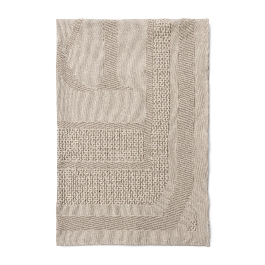 Plaid RM  Monogramm Jacquard 180x130cm creme