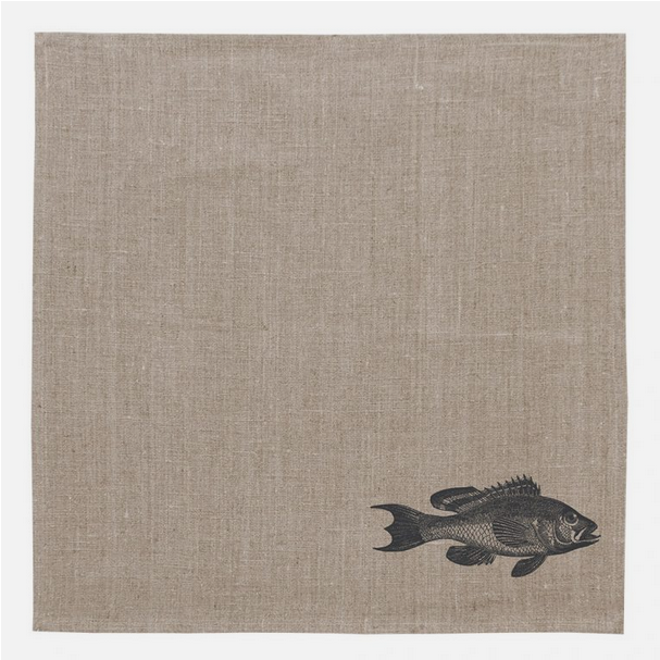 Serviette Leinen natur Barsch
