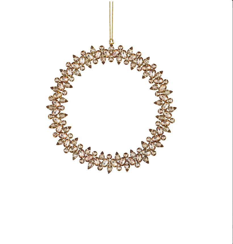 Nabeela Gold iron and PE stone circle hanger M