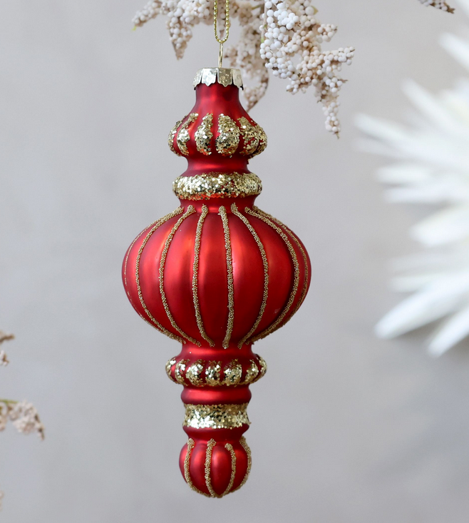 Ornament H15,5/D6 cm antique cherry