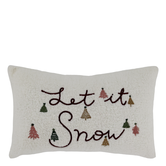 Kissenbezug Let it Snow 50x35 cm creme