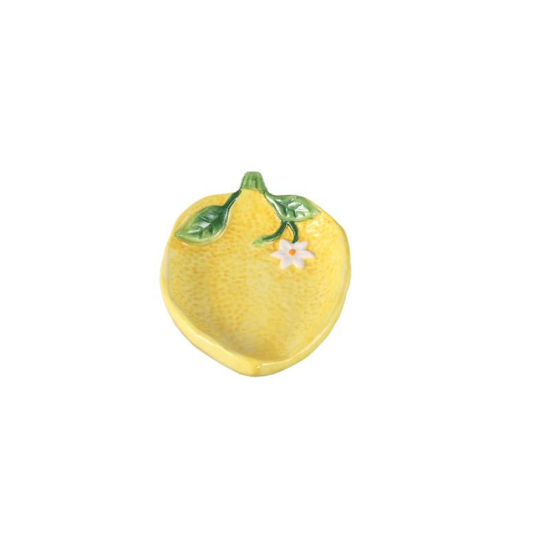 Fruity Yellow ceramic lemon plate S