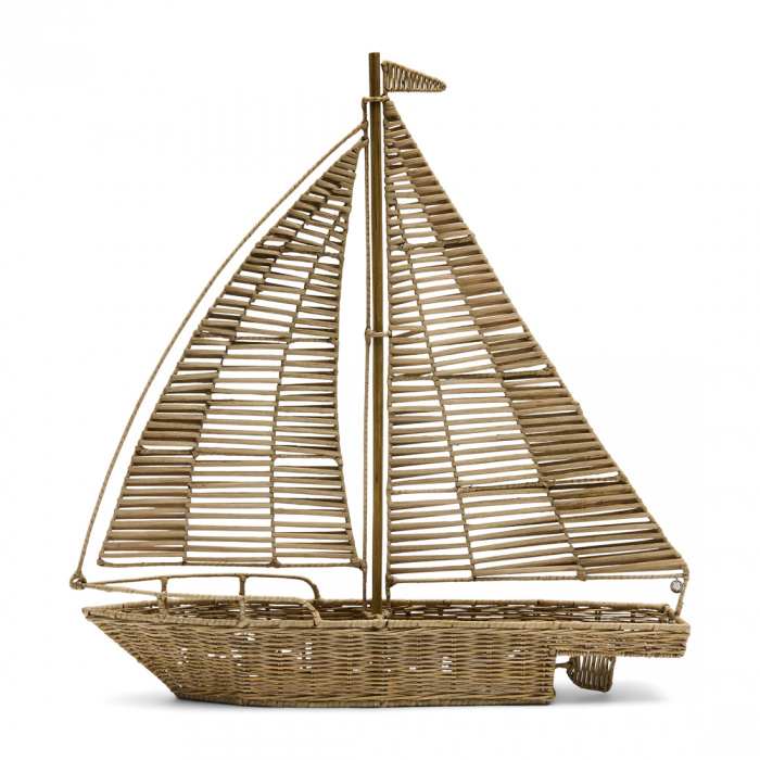 Dekoration Segelboot Rustikales Rattan XL Schiff