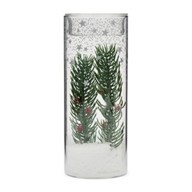 Snowy Mistletoe Votive
