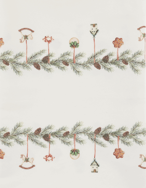 Aix Tischdecke mit GirlandenL360/B140 cm creme