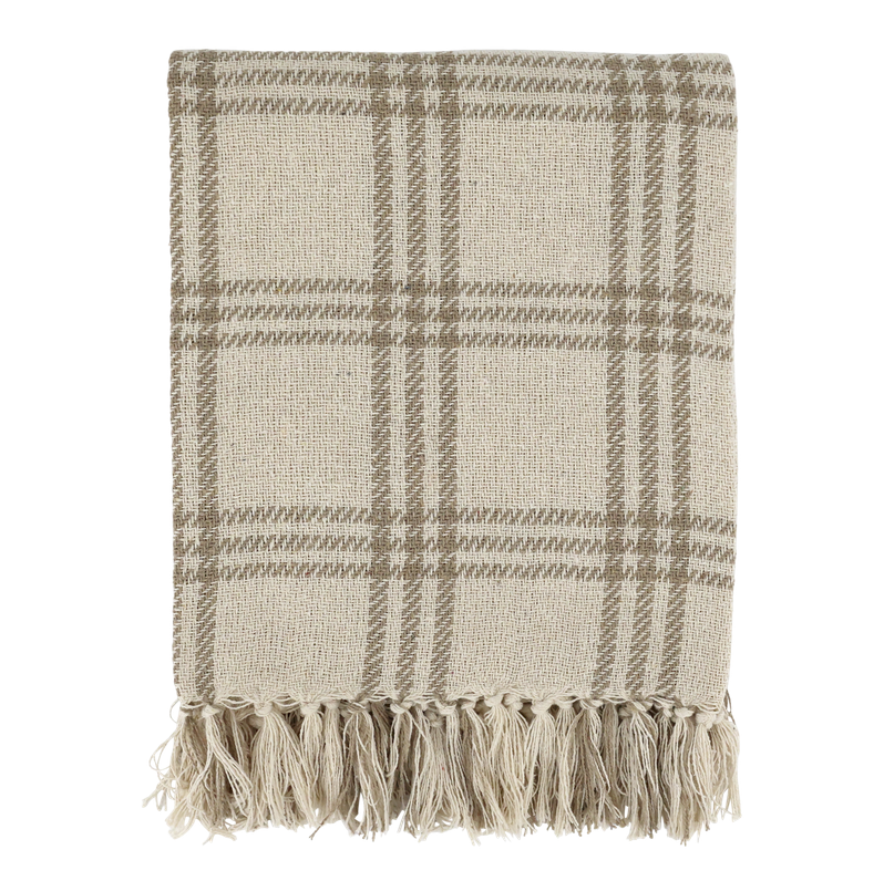 Aix Plaid Garnüberschuss mit Karo