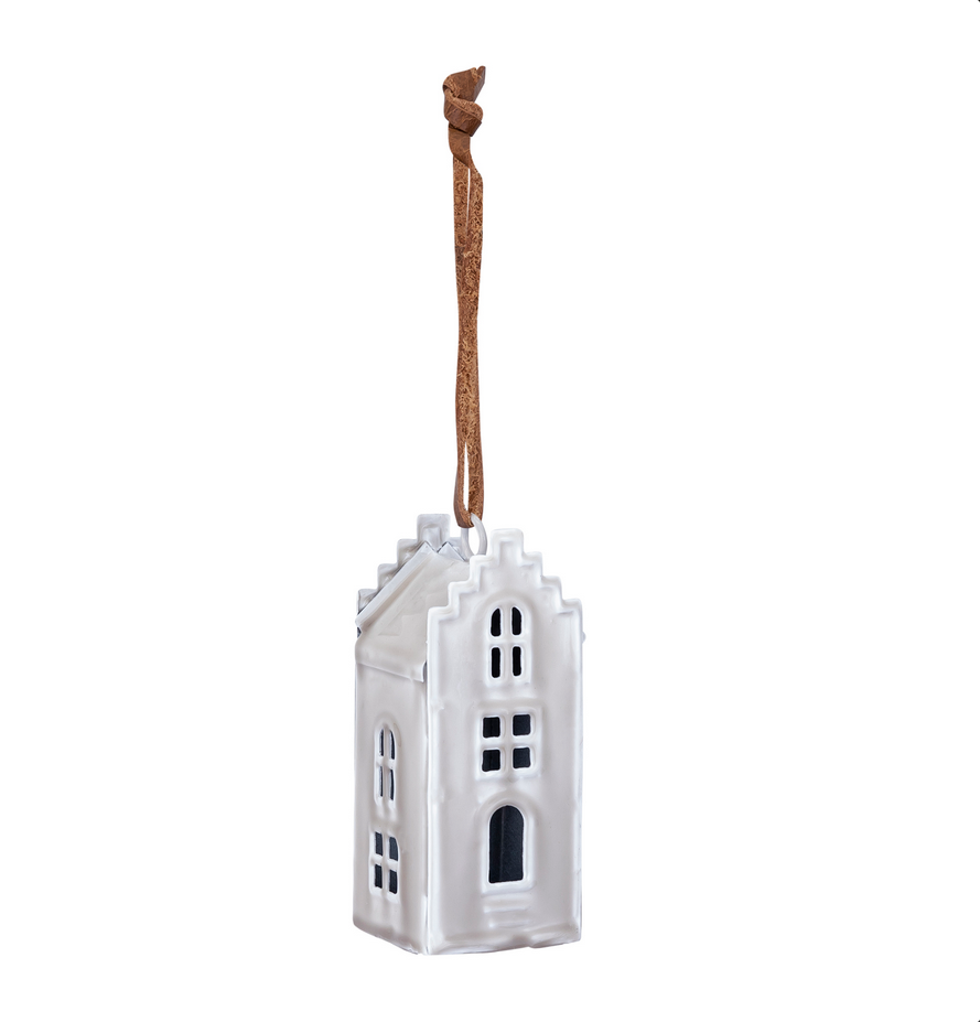 Kirae Beige iron and enamel house hanger S