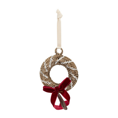 Rustic Rattan Kranz  Christmas Wreath Ornament 11 cm DM