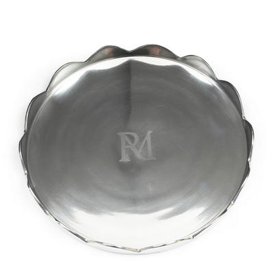 Beverly Mini Tray Tablett Alu rund mit Logo