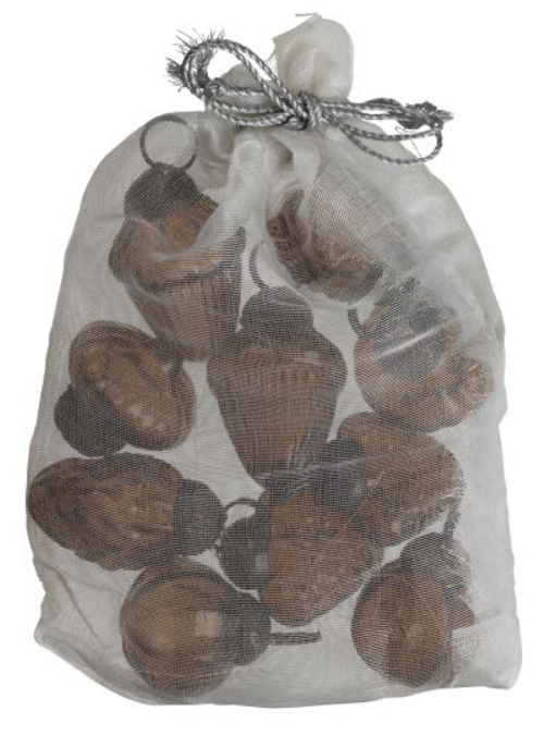 Tüte mit 10 Weihnachtskugeln amber 14