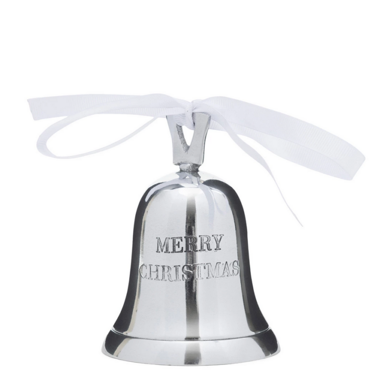 Fröhliche Weihnachtsglocke, Silber Merry Christmas Decoration Bell