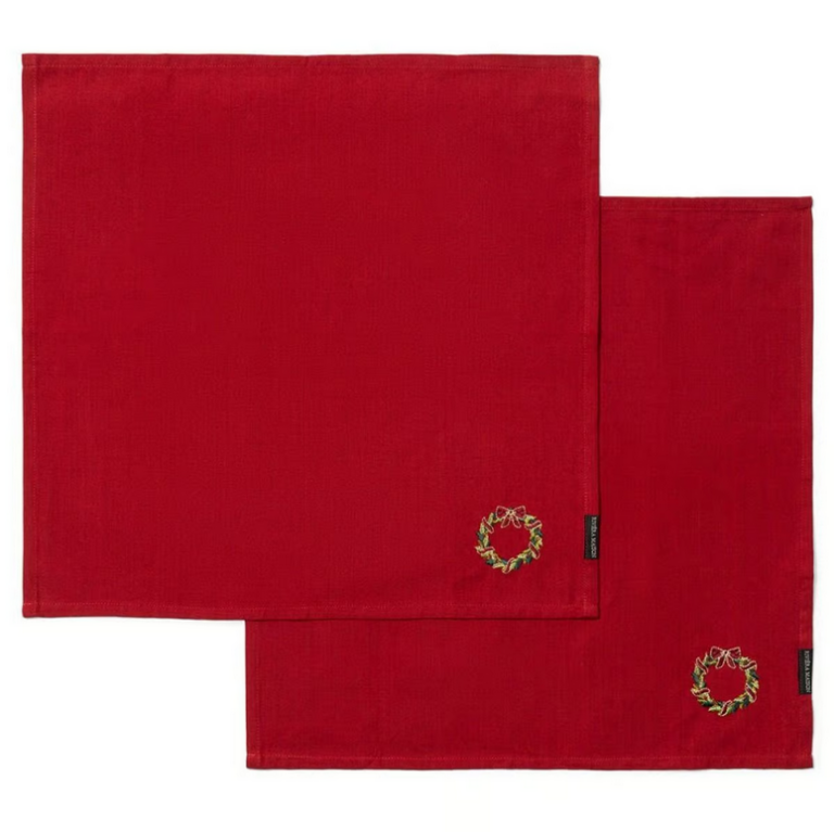 Christmas Wreath Napkin Set of 2
