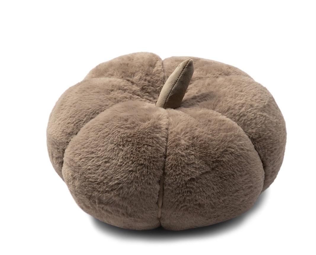 Pumpkin Faux Fur Box Pillow S Kürbis Kissen Kunstfell
