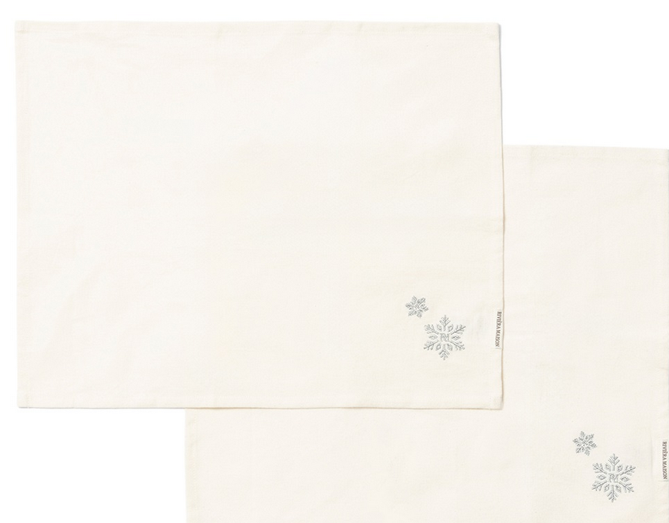 Aspen Snowflake Placemat Set Of 2pcs