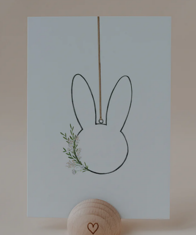 Aquarellkarte Easter Wreath