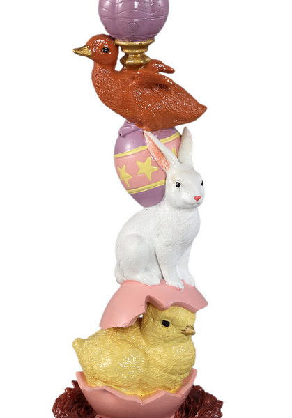 Serria Multicolor poly candleholder rabbit duck