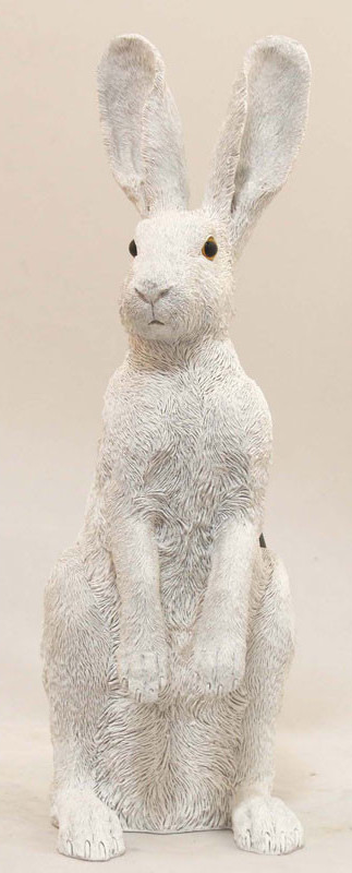 Hase weiß stehend 17 x 52 cm