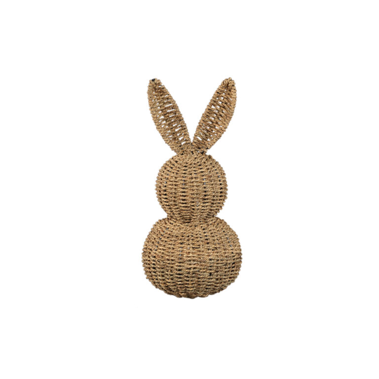 Ambre Natural seagrass woven rabbit statue M