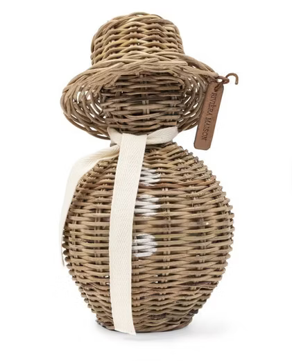 Rustic Rattan Schneemann