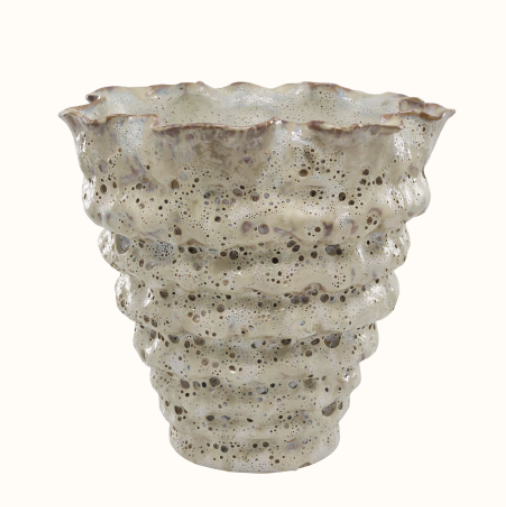 Vase mit Rillen