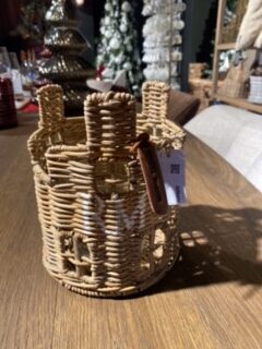 Rustic Rattan House Votive