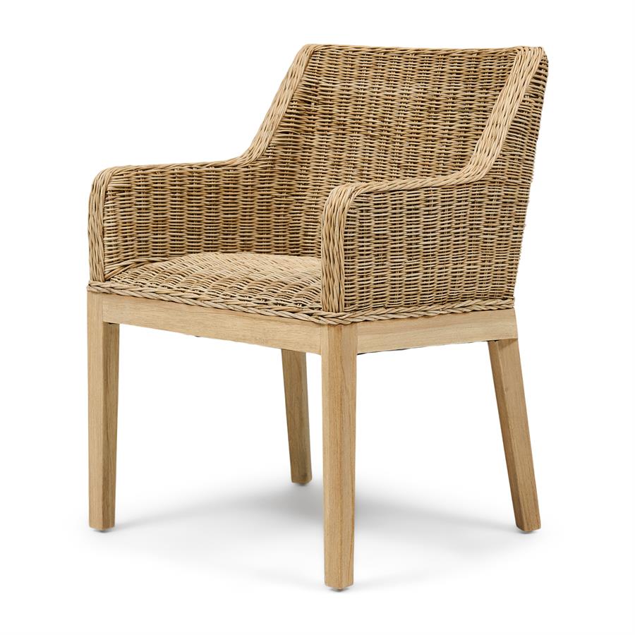 Gassin Dining Armchair Rustic Rattan