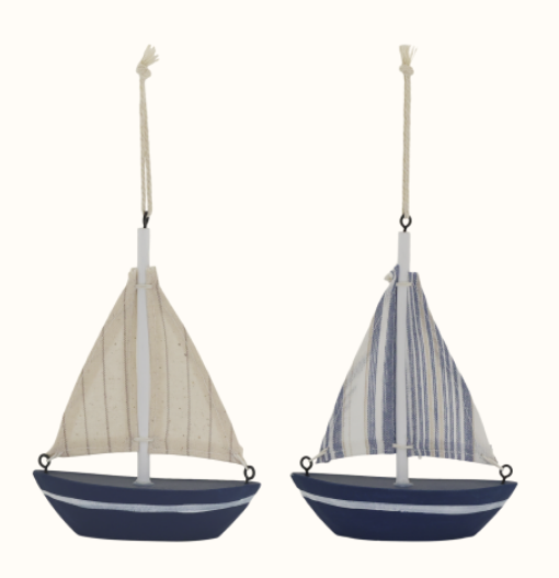 Segelboot Set von 2 H15/L10/B2,5 cm ocean