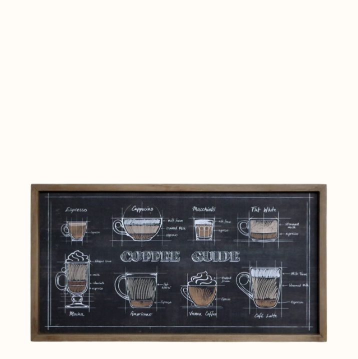 Bild mit Kaffee Motiv und Naturrahmen