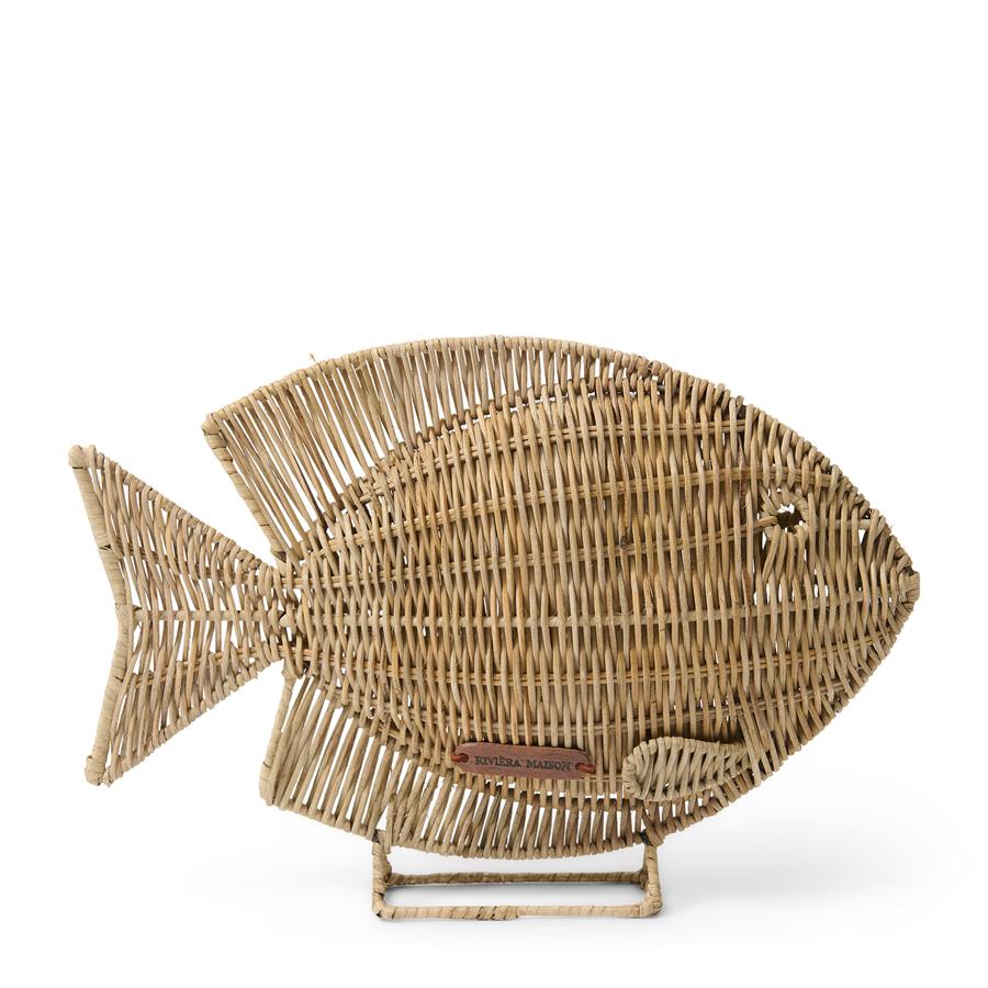 Rustic Rattan Isola Fish Statue