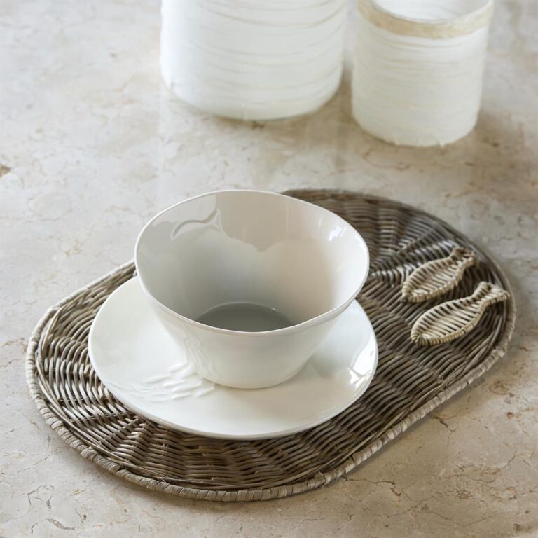 Rustic Rattan Fish Placemat